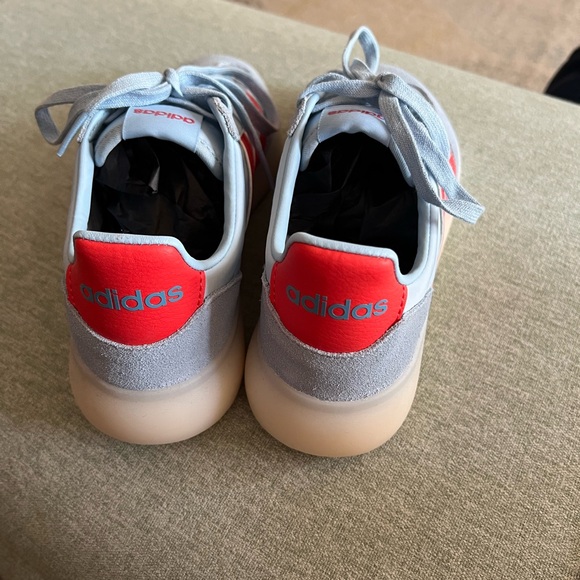 Adidas Light Blue and Red Casual Sneakers - Picture 4 of 8